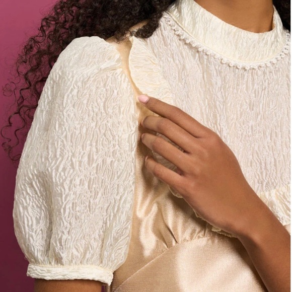 Sister Jane DREAM Mariana Contrast Mini Dress Gold Small - Picture 5 of 9